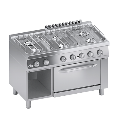 BẾP ÂU 6 HỌNG CÓ LÒ NƯỚNG GAS