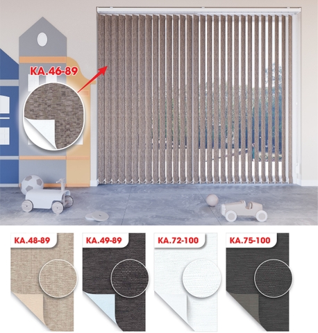 Màn sáo đứng 2 da hoa văn Blackout