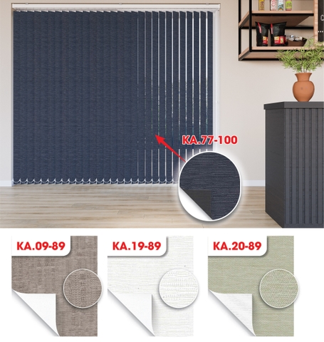 Màn sáo đứng 2 da hoa văn Blackout