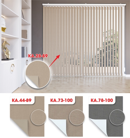 Màn sáo đứng 2 da hoa văn Blackout