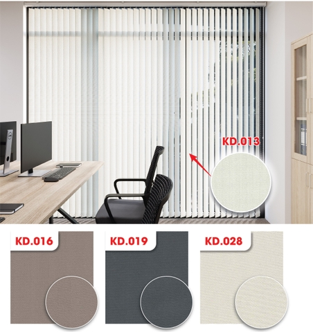 Màn sáo đứng vải trơn blackout KD.013 KD.016 KD.019 KD.028