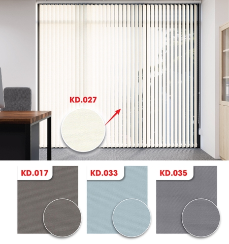 Màn sáo đứng vải trơn blackout KD.027 KD.017 KD.033 KD.035