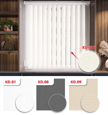 Màn sáo đứng vải trơn blackout KD.011 KD.01 KD.08. KD.09