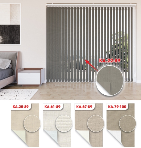 Màn sáo đứng 2 da hoa văn Blackout