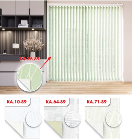 Màn sáo đứng 2 da hoa văn Blackout