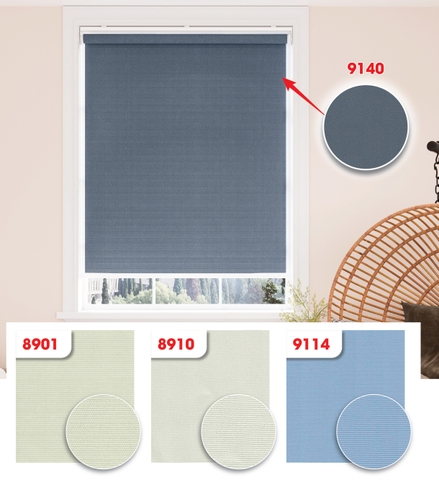 Màn cuốn vải trơn blackout 8901 8910 9114 9140