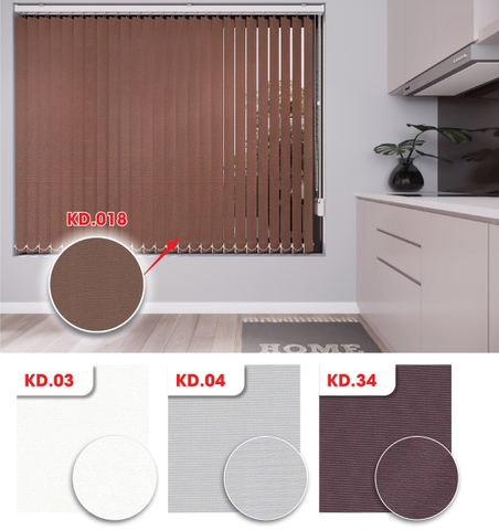 Màn sáo đứng vải trơn blackout  KD.03 KD.04 KD.018 KD.34