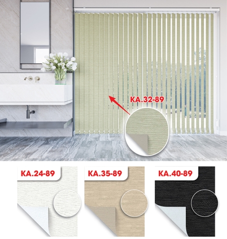 Màn sáo đứng 2 da hoa văn Blackout