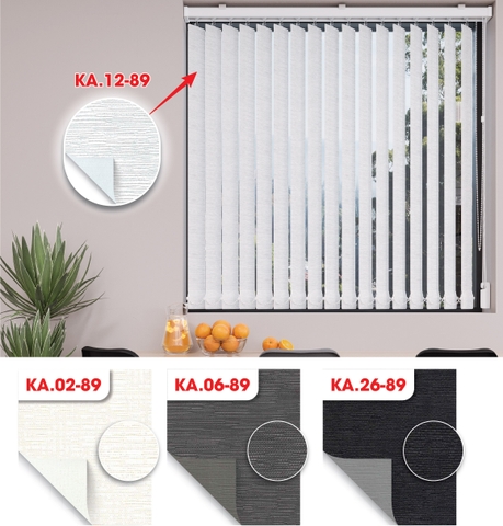 Màn sáo đứng 2 da hoa văn Blackout