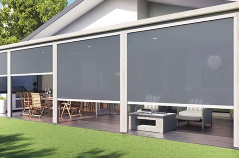 Màn cuốn khóa kéo phong cách ngoài trời vải lưới Textience