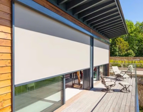 Màn cuốn khóa kéo phong cách ngoài trời vải lưới Textience