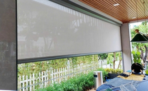 Màn cuốn khóa kéo phong cách ngoài trời vải lưới Textience