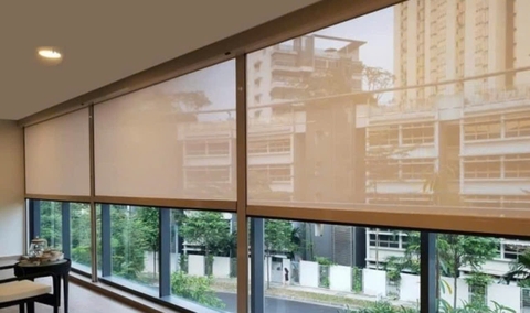 Màn cuốn khóa kéo phong cách ngoài trời vải lưới Textience