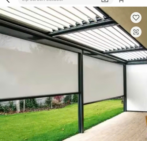 Màn cuốn khóa kéo phong cách ngoài trời vải lưới Textience