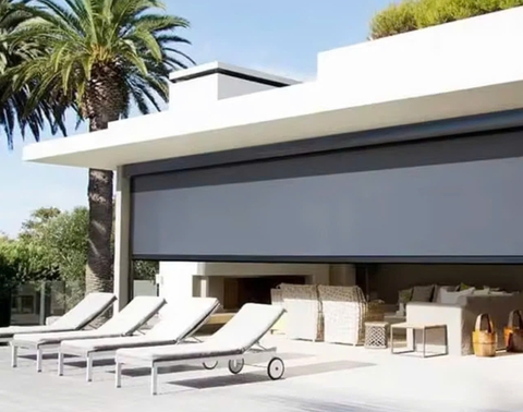 Màn cuốn khóa kéo phong cách ngoài trời vải lưới Textience