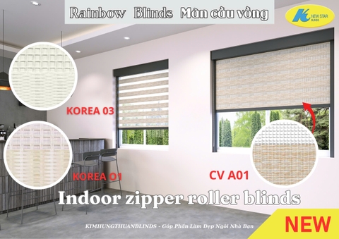 Màn cuốn khóa kéo phong cách mới trong nhà - Màn cầu vồng