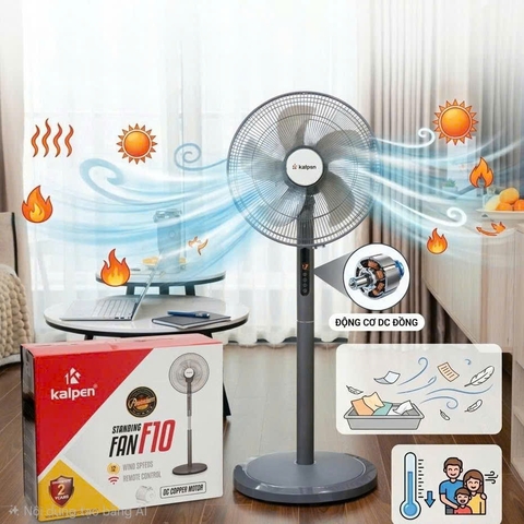 Review Thực Tế Sức Gió Quạt Kalpen F10: Quạt 5 Cánh Thổi Bay Nắng Nóng