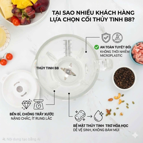 Tại sao có nhiều khách hàng ưu tiên lựa chọn cối thủy tinh như Kalpen B8?