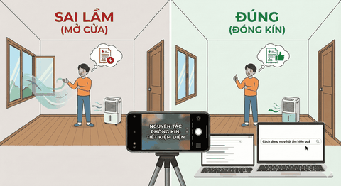 Hướng dẫn đặt máy hút ẩm chuẩn chuyên gia: Cách tường bao nhiêu là đủ?