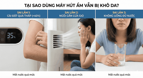 Dùng máy hút ẩm bị khô da? 90% người dùng đang mắc phải sai lầm này!
