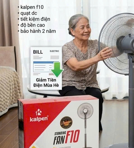 Giải Bài Toán Tiền Điện Mùa Hè Với Quạt Động Cơ DC Kalpen F10 Siêu Bền