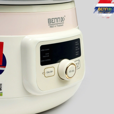 Nồi Nấu Chậm Điện Tử 2L, Chức Năng Nấu Cài Đặt Sẵn BENNIX BN-SC20