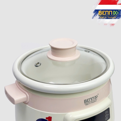 Nồi Nấu Chậm Điện Tử 2L, Chức Năng Nấu Cài Đặt Sẵn BENNIX BN-SC20