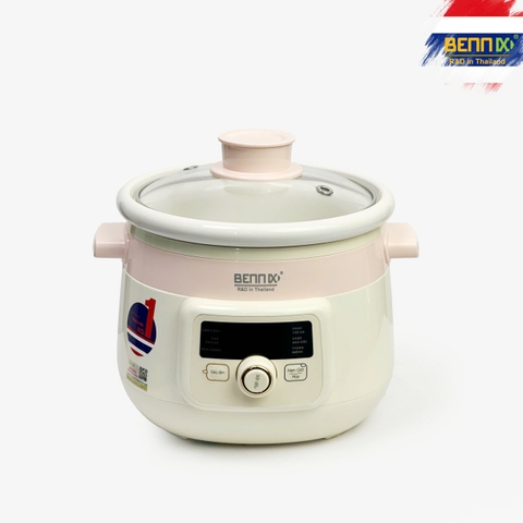 Nồi Nấu Chậm Điện Tử 2L, Chức Năng Nấu Cài Đặt Sẵn BENNIX BN-SC20