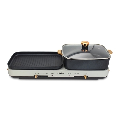 Bếp Lẩu Nướng Đa Năng 2 Trong 1 Kalpen PP99, Công Suất 2200W, 2 vùng nấu riêng biệt