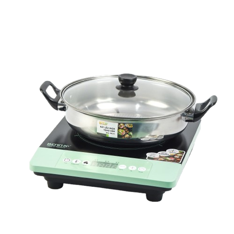 Bếp Từ Đơn Phím Cơ Bennix BN-266IH, 2000W, Tặng kèm nồi lẩu 28cm