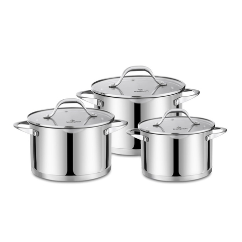 Bộ 3 Nồi Inox 304 Cao Cấp 5 Đáy Kalpen Slamer SM1 Size 16,20,24cm