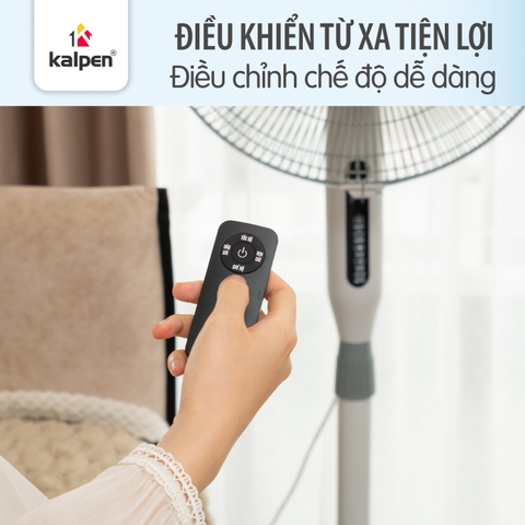 Quạt điện, Quạt cây đứng có điều khiển từ xa KALPEN F10/ F11, Bảo hành 2 năm