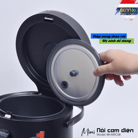 Nồi Cơm Điện Mini Bennix BN-MRC08, Công Suất 200W, Dung Tích 0.8L Phù Hợp 1 - 2 Người Ăn