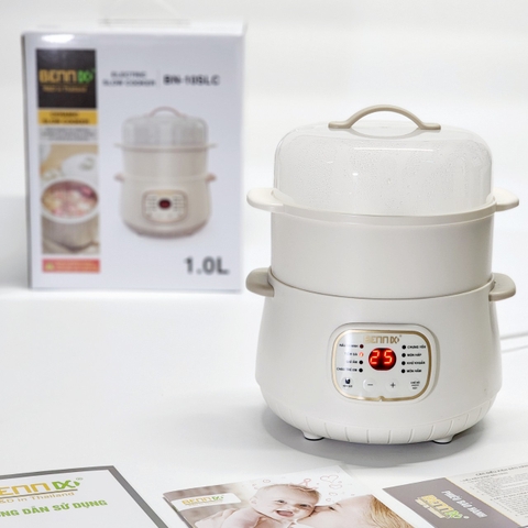 Nồi nấu chậm và hấp cách thủy Bennix BN-10SLC, dung tích 1L