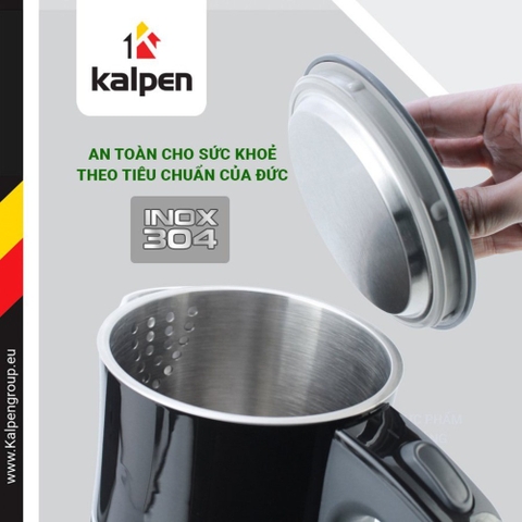 Ấm Đun Nước Siêu Tốc 3 Lớp Inox 304 Kalpen KK33 Dung Tích 1.7L Công Suất 2200W