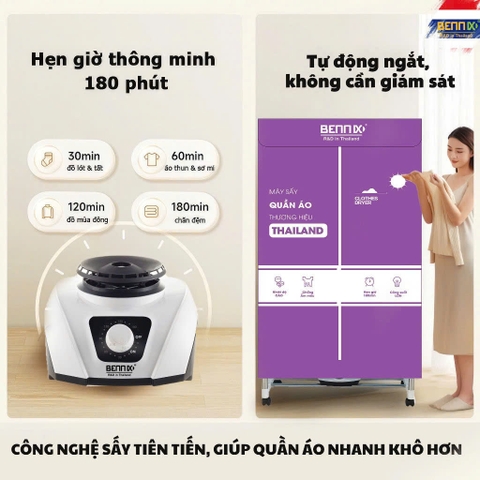 Tủ sấy quần áo máy sấy quần áo  BENNIX Thailand BN-223TS, Bảo hành 18 tháng