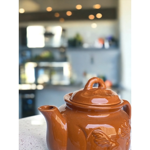 Ấm sắc thuốc điện BENNIX BN-50ST, gốm sứ Bát Tràng tráng men, 5 lít