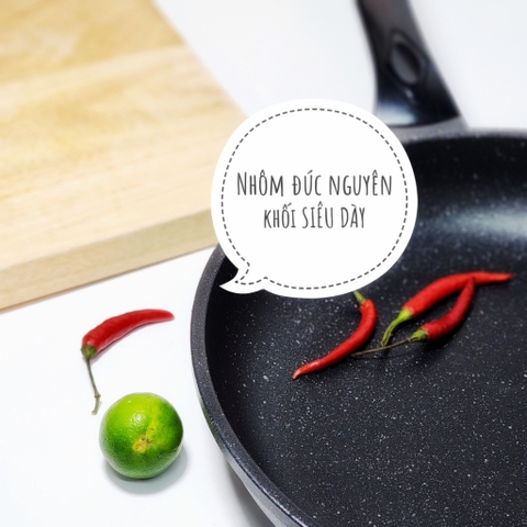 Chảo Đá Từ, chống dính 2 mặt BENNIX, size 24-26-28-30cm