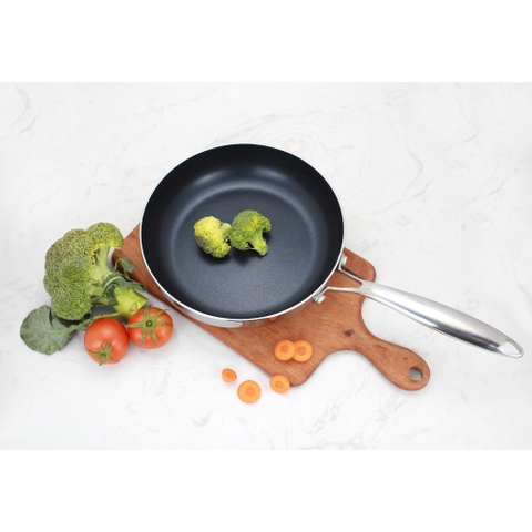 Chảo inox 304 Liền Khối, chống dính Daikin Nhật bản, KALPEN 20/24/26/28/30Cm