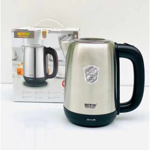 Ấm Siêu Tốc Inox 304 Cao Cấp Bennix Bảo Hành 12 tháng, dung tích 1,7L
