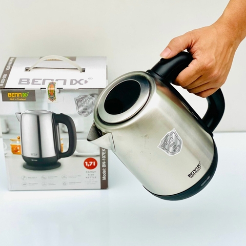 Ấm Siêu Tốc Inox 304 Cao Cấp Bennix Bảo Hành 12 tháng, dung tích 1,7L