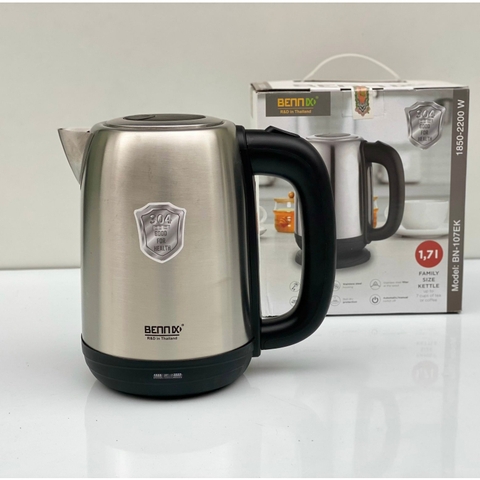 Ấm Siêu Tốc Inox 304 Cao Cấp Bennix Bảo Hành 12 tháng, dung tích 1,7L
