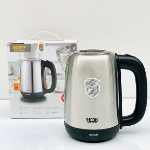 Ấm Siêu Tốc Inox 304 Cao Cấp Bennix Bảo Hành 12 tháng, dung tích 1,7L