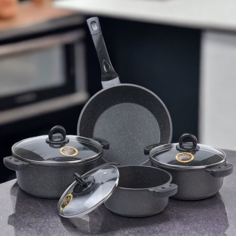 Bộ nồi đá chống dính cao cấp 4 món BENNIX Thailand, Bảo hành 12 tháng chính hãng
