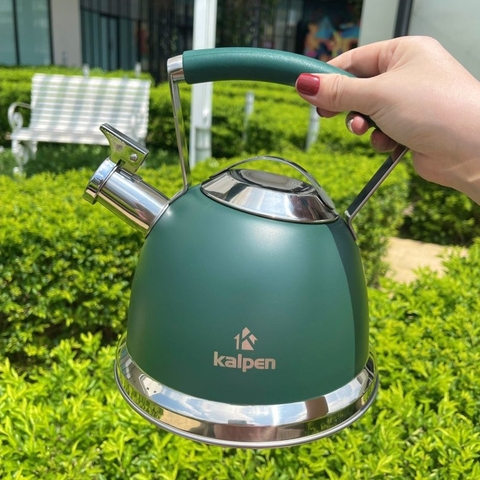 (CÒI BÁO SÔI ) Ấm đun nước inox 304, 5 đáy Kalpen KK02- 2,5Lít,