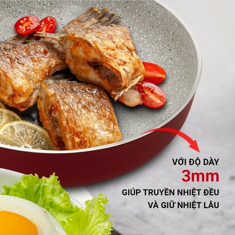 Chảo chống dính đáy từ cao cấp Kalpen Packer Size 20-24-26-28cm