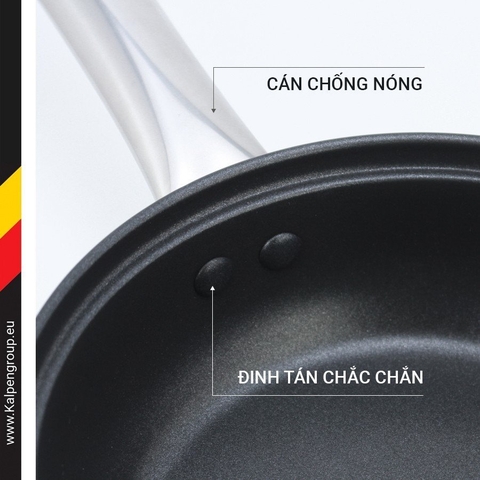Chảo Chống Dính Inox 5 Lớp Kalpen Gliter Size 16cm, 20cm.