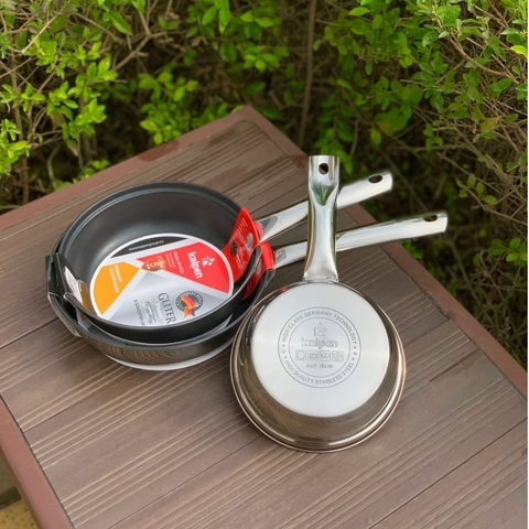 Chảo Chống Dính Inox 5 Lớp Kalpen Gliter Size 16cm, 20cm.
