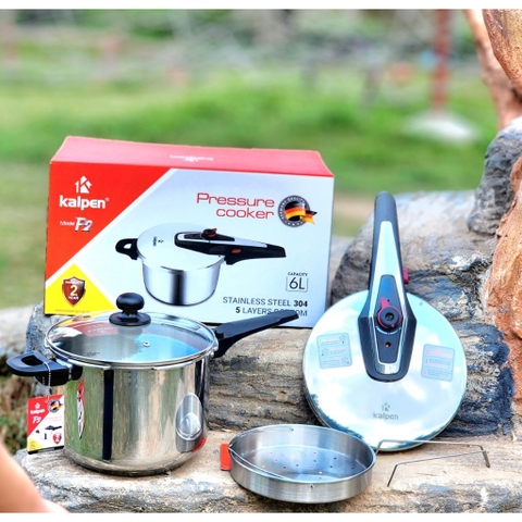 Nồi Áp Suất Inox 304 Đa Năng Dùng Cho Bếp Từ Kalpen P2 Thể Tích 6L