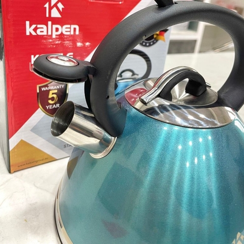 (CÒI BÁO SÔI ) Ấm đun nước inox 304, 5 đáy cao cấp Kalpen KK03- 3Lít